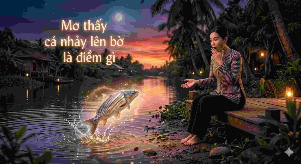 Mơ thấy cá nhảy lên bờ là điềm gì