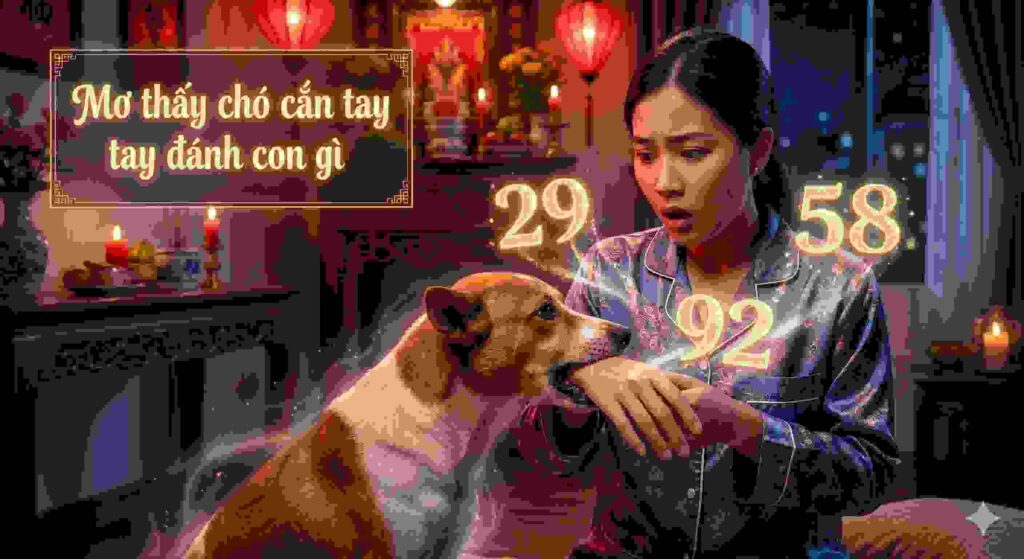 Mơ thấy chó cắn tay đánh con gì