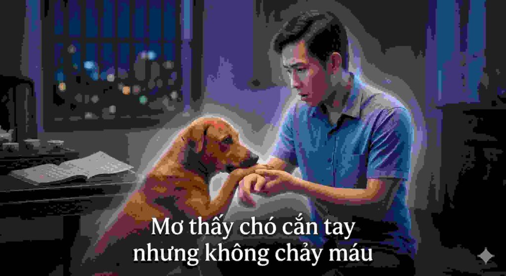 Mơ thấy chó cắn tay nhưng không chảy máu